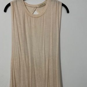 Cream sleeveless Top